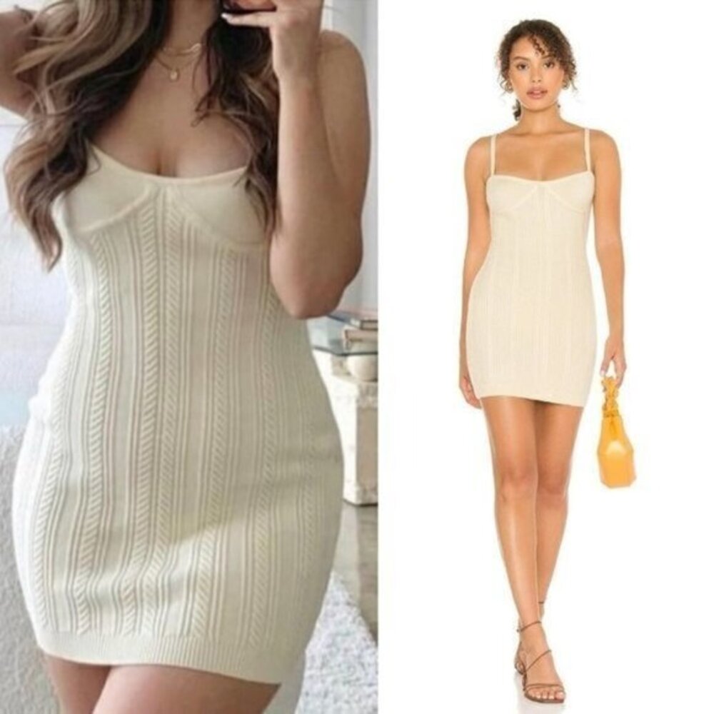 Steffy Dress in Ivory - MAJORELLE